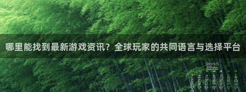 极悦娱乐网页登录入口下载：哪里能找到最新游戏资讯？全球玩家的